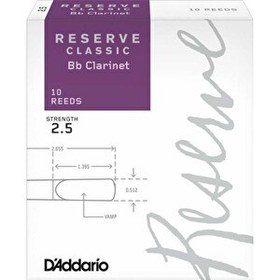 Resim D'Addario Woodwinds Reserve Classic DCT1025 Sib Klarnet Kamışı No:2.5 