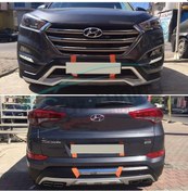 Resim Hyundai Tucson Ön Arka Tampon Koruma Difüzör 2015-2016-2017-2018 Turbosuz 