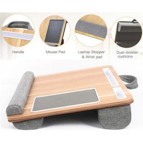 Resim Konfeksiyon-Market Hodbehod Çok Amaçlı Laptop Sehpası Yastıklı Notebook Masası 