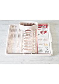 Resim Moonstar Hareketli Tabaklık Bulaşık Durulama Seti Krem-720 Krem 