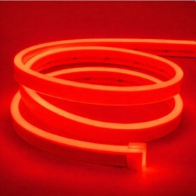 Resim Neon Şerit Led 12v Volt Esnek Silikonlu Aydınlatma 3mt- Kırmızı Kırmızı 