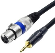 Resim 3.5 mm Stereo Erkek to Xlr Dişi Kamera Mikrofon Kablosu 50 cm 