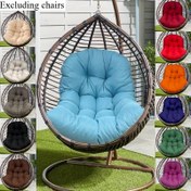 Resim Ağır Hizmet Tipi Dış Mekan Asılı Sepet Sandalye Yastığı - Canlı Gökkuşağı Renkleri ile Kalın Tüm Mevsim Sallantı Matı, Dayanıklı Polyester Kumaş ile Veranda, Balkon, Bahçe, Ofis ve Ev Kullanımı için - İç/Dış Mekan Konforu, Sandalye Dahil Değil, Veranda Mobilyaları için Dış Mekan Yastıkları, Veranda Konforu Arttırma, Klasik Tasarım, Sağlam Yapı, Veranda Dekoratörleri 