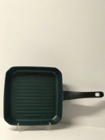 Resim Elit Alüminyum Döküm Kare Gril Tava 26x26 Cm Yeşil 