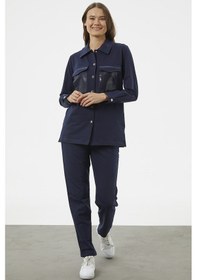 Resim Sementa Çıtçıtlı Cep Detaylı Tunik Eşofman Takım - Lacivert 001 