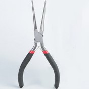 Resim 1x Hassas 14.48cm Mini İğne Burun Pense - Dayanıklı Paslanmaz Çelik ile Rahat Tutuş Siyah & Kırmızı Kauçuk Sap, Takı Yapımı, Elektronik & Enstrüman Tamiri için Pas Dirençli, Takı Yapımı için İğne Burun Pense 