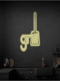 Resim BİZ BU İŞİN KEYİF KISMINDAYIZ Grill Mangal Neon Tabela 