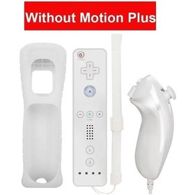 Resim Beyaz-nintend Wii 2 İn 1 Kablosuz Uzaktan Gamepad Denetleyicisi Hareket Artı Uzaktan Kumanda Wii Joystick Olmadan 