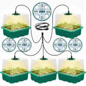 Resim Tam Tohum Başlatma Seti - Hücreli Kaplar / Dış Mekan Kendinden Sulama Sistemi, Süzgeç Delikler ve Kapaklı Plastik Yetiştirme Kabı - Otlar, Sebzeler, Mikro Yeşillik için Kolay Kurulum (Balkon, Pencere Kenarlığı, İlk Adım) 