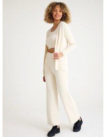 Resim Allys Pantolon-crop-hırka Takım Kırık Beyaz 