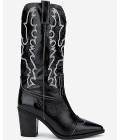 Resim Valmenti Kadın Siyah Topuklu Çizme 1072 Z-9707 Bn Czm Sk24-25 Sıyah Siyah 