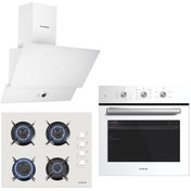 Resim Kumtel Kristal B66-SF2 (MT) (PLUS) - KO-40 TAHDF - DA6-830 Beyaz Ankastre Set 