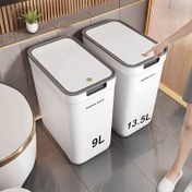Resim Joybos, Push-Type Büyük Kapasiteli Çöp Kutusu, Kapaklı Çöp Kutusu, Banyo, Mutfak, Ofis, Yatak Odası için Uygun, Okula Dönüş için Gerekli, Hijyen Ürünleri Alıcıları, Peçete Atma Alıcıları, Cadılar Bayramı / Noel hediyeleri 