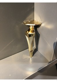 Resim Efsane Metal Ayak 21cm Altın Kanepe Koltuk Puf Dolap Tv Ünite Modern Mobilya Ayağı Komidin Gold 