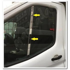 Resim CarEste FORD TRANSİT 2014 VE ÜZERİ MODELLER KROM CAM DİREK ÇITASI 2 PARÇA PASLANMAZ ÇELİK 
