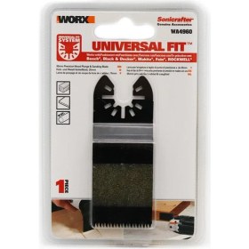 Resim Worx WA4960 Çok Amaçlı Raspalama Makinası Için 35x40 Mm Ahşap, Pvc Universal Kesme ve Zımparalama Bıç 
