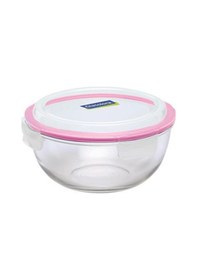 Resim Ansan Yuvarlak Cam Saklama Kabı 1000 Ml Glasslock Çok Renkli 