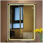Resim eagle mirror 90x60cm Diktörgen Dekoratif Banyo Duvar Aynası Ledli Banyo Duvar Aynası Salon Duvar Aynası 