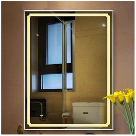 Resim eagle mirror 90x60cm Diktörgen Dekoratif Banyo Duvar Aynası Ledli Banyo Duvar Aynası Salon Duvar Aynası 