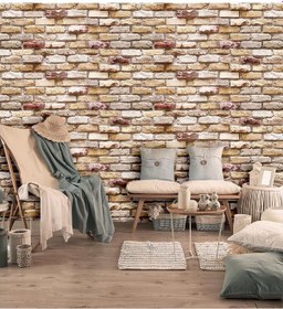 Resim Taş Desen Duvar Kağıdı 3 Boyutlu 