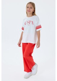 Resim U.s. Polo Assn. Kız Çocuk Turuncu Pijama Takım Turuncu 
