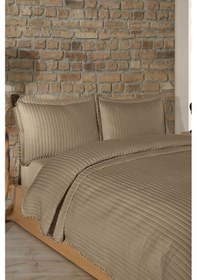 Resim Elart Florita Yatak Örtüsü Seti Tek Kişilik 180x240 Cm Bej Bej 