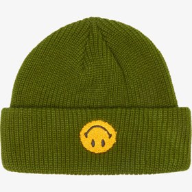 Resim Market Smiley Upside Down Beanie Erkek Yeşil Bere 