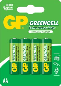 Resim Greencel R6 AA Boy Çinko Kalem Pil 4'lü Paket GP15G-U4 