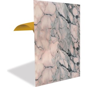 Resim Tink Kendinden Yapışkanlı Pembe Mermer Desenli Pvc Panel 41X62 cm (12 Adet) 3 M² 