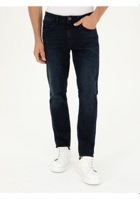 Resim Cacharel Açık Lacivert Slim Fit Pamuk Karışımlı Jean Pantolon 