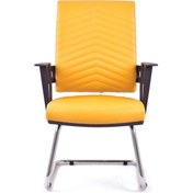 Resim Koltukstilim Berroni Turuncu Deri Misafir Koltuğu Ofis Koltuğu Sarı 