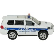 Resim Birlik Sesli Işıklı Metal Çek Bırak Polis Arabası Beyaz Jeep 