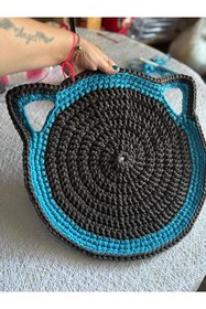 Resim UNİCORNS Kedi Figürlü Paspas, Kedi Matı, Kedi Mama Paspası 