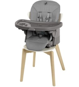 Resim Maxi-Cosi Minla Plus 6'sı Bir Arada Ahşap Görünümlü 4 Tekerlekli Mama Sandalyesi Elegance Graphite 