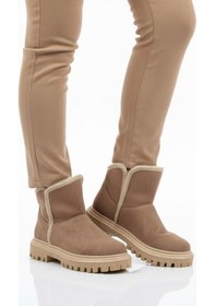 Resim Vizon Süet İçi Kürklü Soğuğa Dirençli Kaymaz Kadın Bot 548038 Z VIZON SÜET 