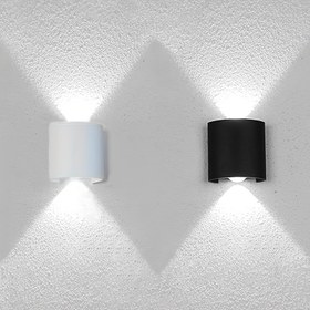 Resim 1 Paket PIBAOGU LED Duvar Lambası 85-265V 2W, Geniş Voltajlı Dış/Dahili Kullanım İçin 3 Renk Sıcaklığı (Soğuk/Sıcak/Doğal Beyaz) ile, ABS Gövde, Bahçe, Veranda, Kafe için Kolay Kurulum - Beyaz & Siyah, Yol Aydınlatma | Modern Aydınlatma | Dayanıklı Işıklandırma 