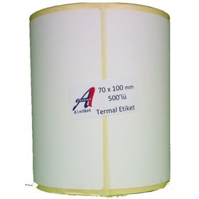 Resim A1 Etiket Termal Barkod - 70X100 Barkod Etiketi 500 Sarımlı 10 Ru 