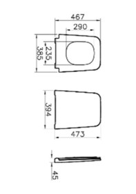 Resim Vitra Equal Klozet Kapağı 119-003r009 Slim - Duroplast - Üstten Sıkmalı - Yavaş Kapanır - Kolay Sök-tak - Metal Menteşeli - Beyaz 