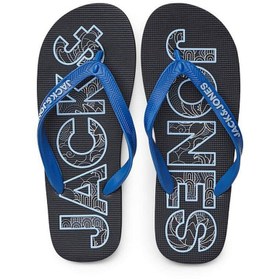 Resim Jack & Jones Parmak Arası Erkek Terlik 12230642 Jfwlogo Palm Prınt Flıp Flop 