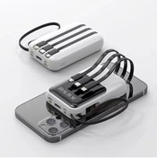 Resim ENERX Powerbank 10000 Mah 2.0 Amper Dahili Kablolu Enr-p10dc Beyaz 
