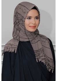 Resim Hürrem Bone Vizon Pratik Hazır Geçmeli Tesettür Eşarp Kesik Elyaf Piliseli Çi (545491617) Vizon 