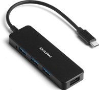 Resim DK-AC-USB31X41A Connect Master Type-C to 4 Port USB-A 3.0 HUB Dark