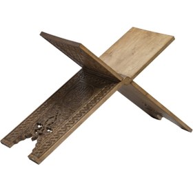 Resim ciller kundekari Selçuklu Desenleri İle Süslenmiş Özel Tasarım El İşçilikli Oyma Ağaç Masif Rahle 