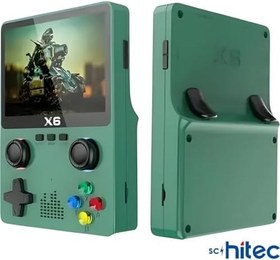Resim ScHitec X6 3.5inç IPS Ekran Taşınabilir Retro El Atari Oyun Konsolu 10000 Oyunlu Tv Bağlanan 32Gb Yeşil 
