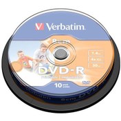 Resim Verbatim 43573 DVD-R 1.46gb 4X 10 lu 8 cm Printable 