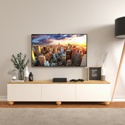 Resim B3 Concept Nort Serisi Beyaz & Safir Meşe 3 Kapaklı Tv Ünitesi 