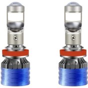 Resim Cloudstore H4 Led Projeksiyon Far 150w 30000lm H11 Canbus Yüksek Düşük Işık Mini Turbo Motor Işığı 