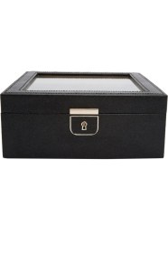 Resim Palermo 6'lı Deri Saat Kutusu USB Şarj Girişli Kilitli 23X22X9 cm 