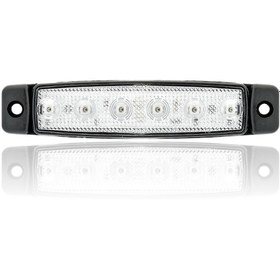 Resim Sanel 12v Universal Parmak 6 Led Basamak Beyaz Sbb12w6 