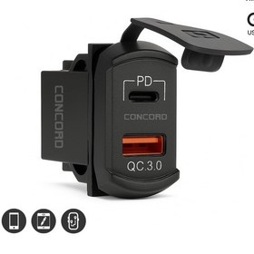 Resim Ch-32 Qc3.0 + Pd Type-c Çift Usb 12-24v Araç Şarj Cihazı 